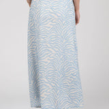 Beau & Ro Sarong Skirt in Light Blue Zebra