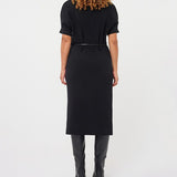 Esqualo Long Knit Dress In Black