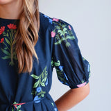 Delilah Dress in Black Floral