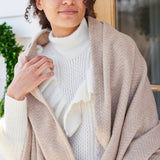 Bayside Herringbone Shawl - Wheat