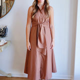 Jade Wrap Dress in Brown