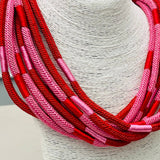 Slub 8-strand in Red/Pink