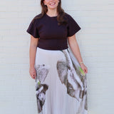 Agata Print Pleated Skirt