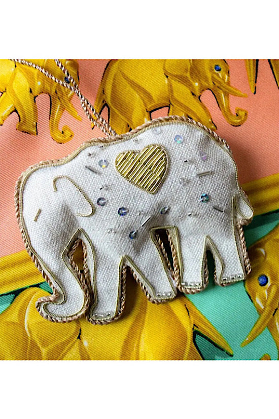0 Elephant Ornament made from Irish Linen