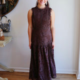 Floral Lace Maxi in Chocolate