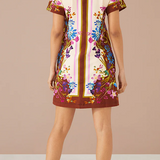 The Charli Dress in Prairie Floral Cinnamon Ivory