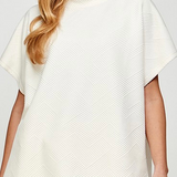 FINAL SALE: Textured Drop Shoulder Top