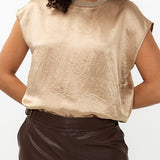 FINAL SALE: Esqualo Crushed Satin Top