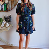 Delilah Dress in Black Floral