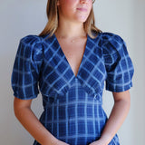 The Navy Plaid Dress