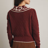 Daisy Embroidered Collar Knit Sweater FSW0015