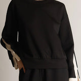 The Kathryn Top in Black and Cream