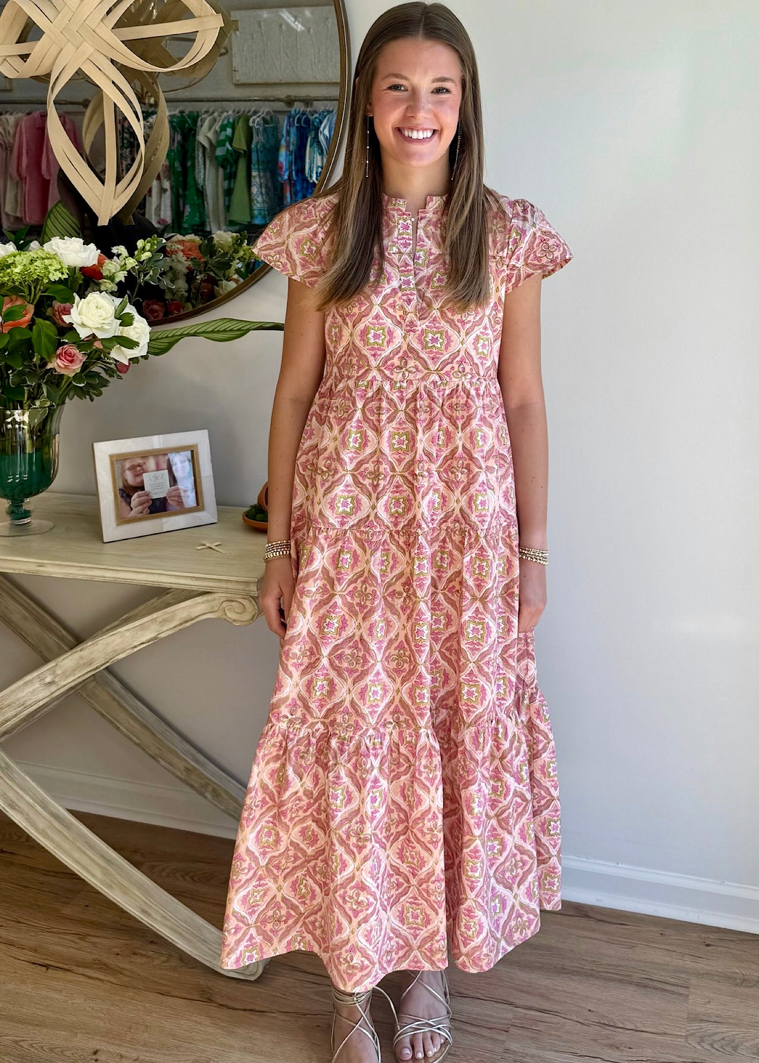 FINAL SALE: Madison Mathews Folly Dress in Medallion Mosaic