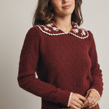 Daisy Embroidered Collar Knit Sweater FSW0015