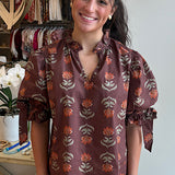The Francis Top in Brown