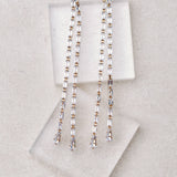 Swingy Diamond Tennis Duster Holiday Earrings
