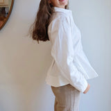 Peplum Hem Top in White