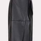 Esqualo Faux Leather Wrap Skirt