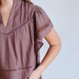 The V-Neck Flutter Sleeve Top