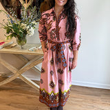 Maude Remi Midi in Floral Motifs