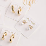 Hammered Gold Vintage Style Hoop Earrings