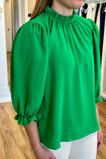 The Allison Top in Kelly Green