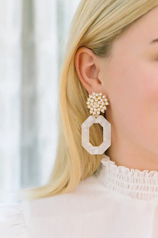 Julia White Earrings