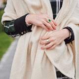 Bayside Herringbone Shawl - Shell