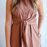 Jade Wrap Dress in Brown