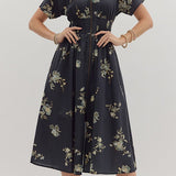 The Betsy Dress in Black Floral