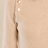 MB Sweater with Gold Button Detail