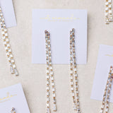 Swingy Diamond Tennis Duster Holiday Earrings