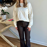 Esqualo Off White Cablesquare Sweater