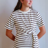 Chocolate Brown Stripe Knit Maxi
