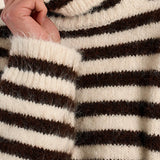 MB Off White/Chocolate Stripe Sweater