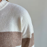 Esqualo Tan and Off White Sweater