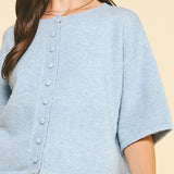 The Button Down Short Sleeve Sweater