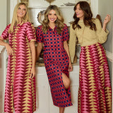 Beau & Ro Kris Dress in Cranberry