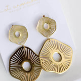 Gold Anemone Statement Earrings