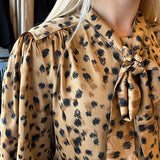 Leopard Tie Top