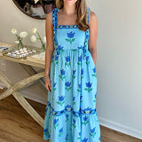 The Way Around Dress in Tulip Bloom