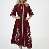 Marigold Solene Dress in Crimson Canopy