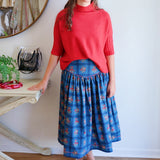 Smith & Quinn Theodora Skirt in Camellia Plaid Patch