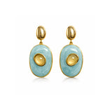Glenda Light Blue Drop Earring