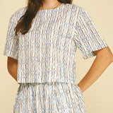 Blue Geometric Print Set