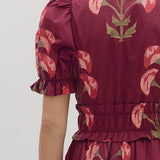 The Josie Dress in Wine Floral