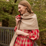 Bayside Herringbone Shawl - Wheat