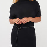 Esqualo Long Knit Dress In Black