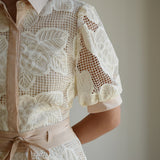 The Woven Crotchet Contrast Midi