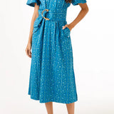 Holly Shae Catherine Dress in Texas Blue Bonnet Stripe